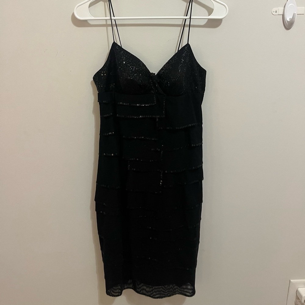 AIDAN MATTOX by Adrianna Papell Sequin Tiered Mini/Midi Dress